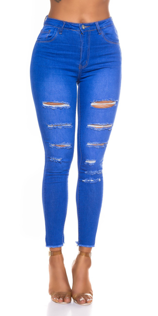 Skinny Ripped Jeans Blue